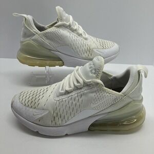Youth 4.5 / Women's 6 Nike Air Max 270 White Sneakers